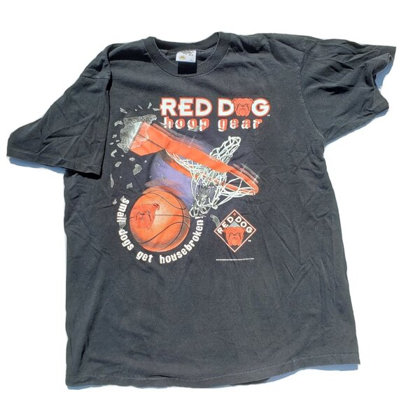 Red Dog Beer Tshirt Basketball  XL USA Single Stitch Hoop Gear Black 1995 1990s - Picture 1 of 7